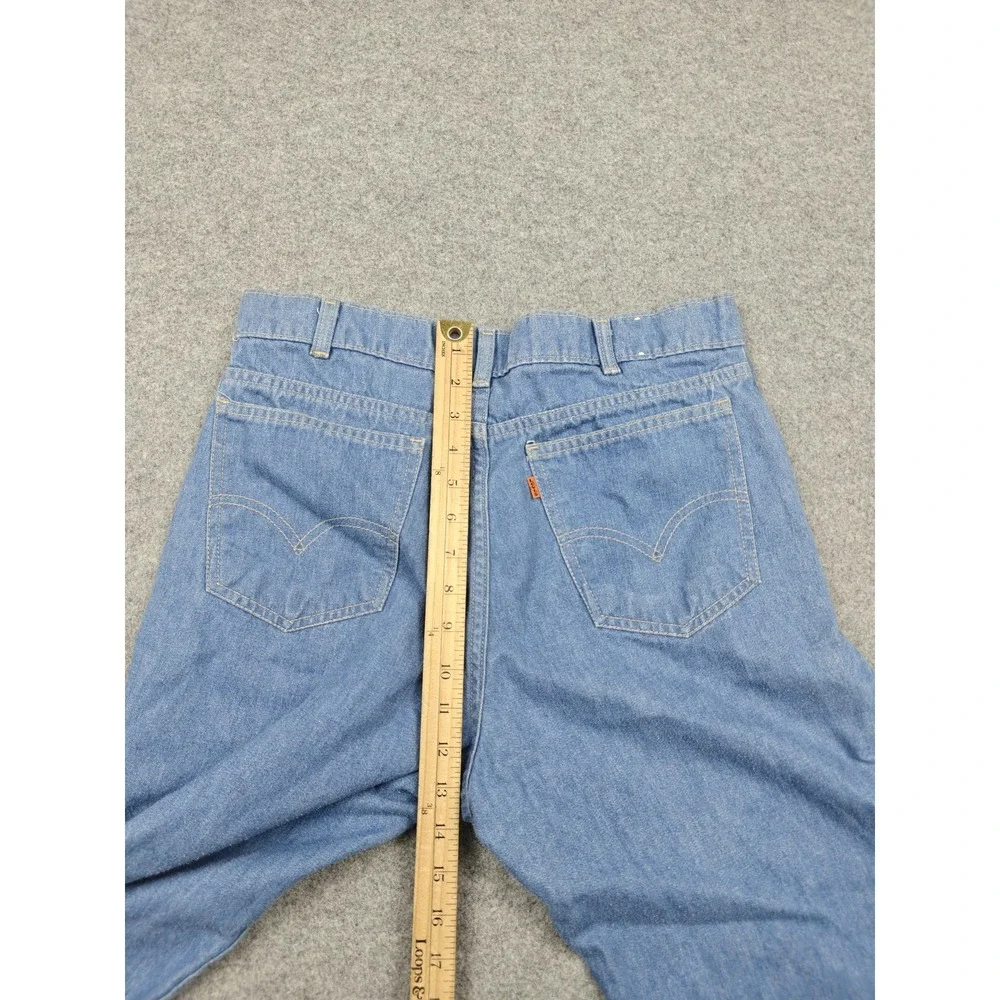 Vintage Levis Jeans Mens 34x32 Light Wash Relaxed Straight Orange Tab‎ Denim